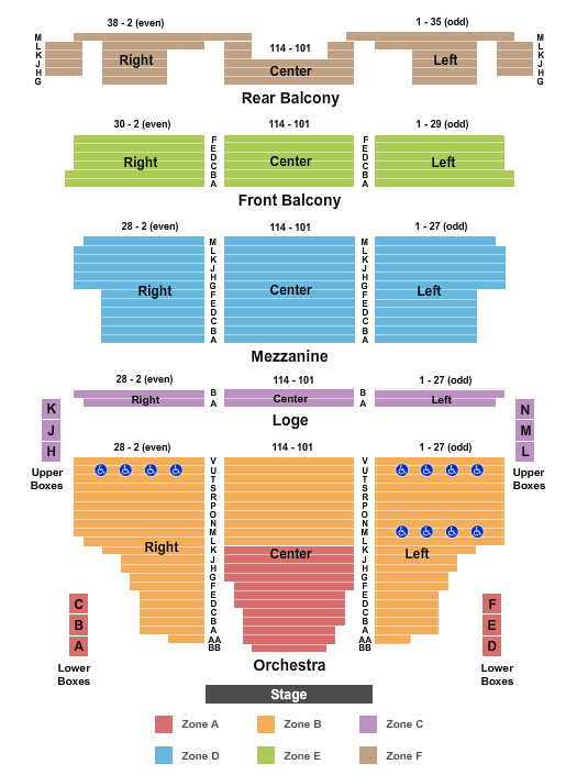 Curran Theatre Harry Potter Seating Chart